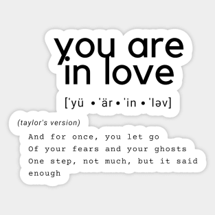 you are in love Sticker